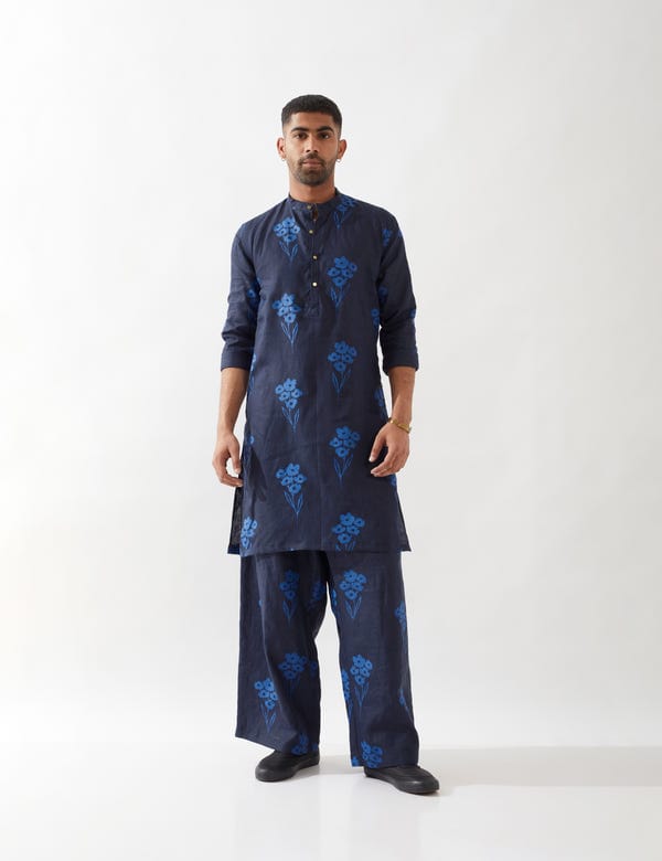 SON OF A NOBLE - SNOB — ZAYN FARM KURTA SET - NAVY