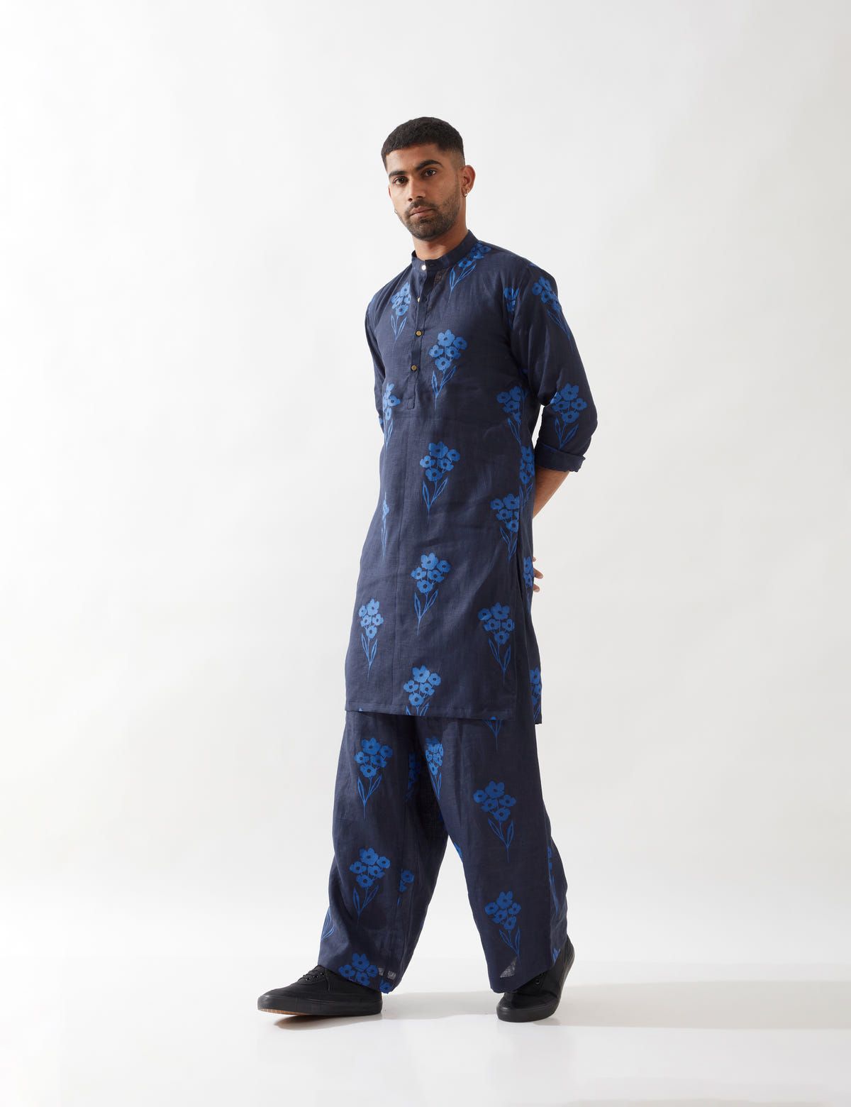 ZAYN FARM KURTA SET - NAVY - image 3
