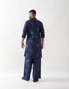 ZAYN FARM KURTA SET - NAVY view 4