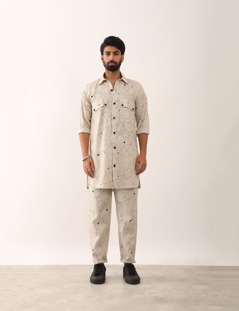 KABIR COSMOS SHIRT SET - IVORY