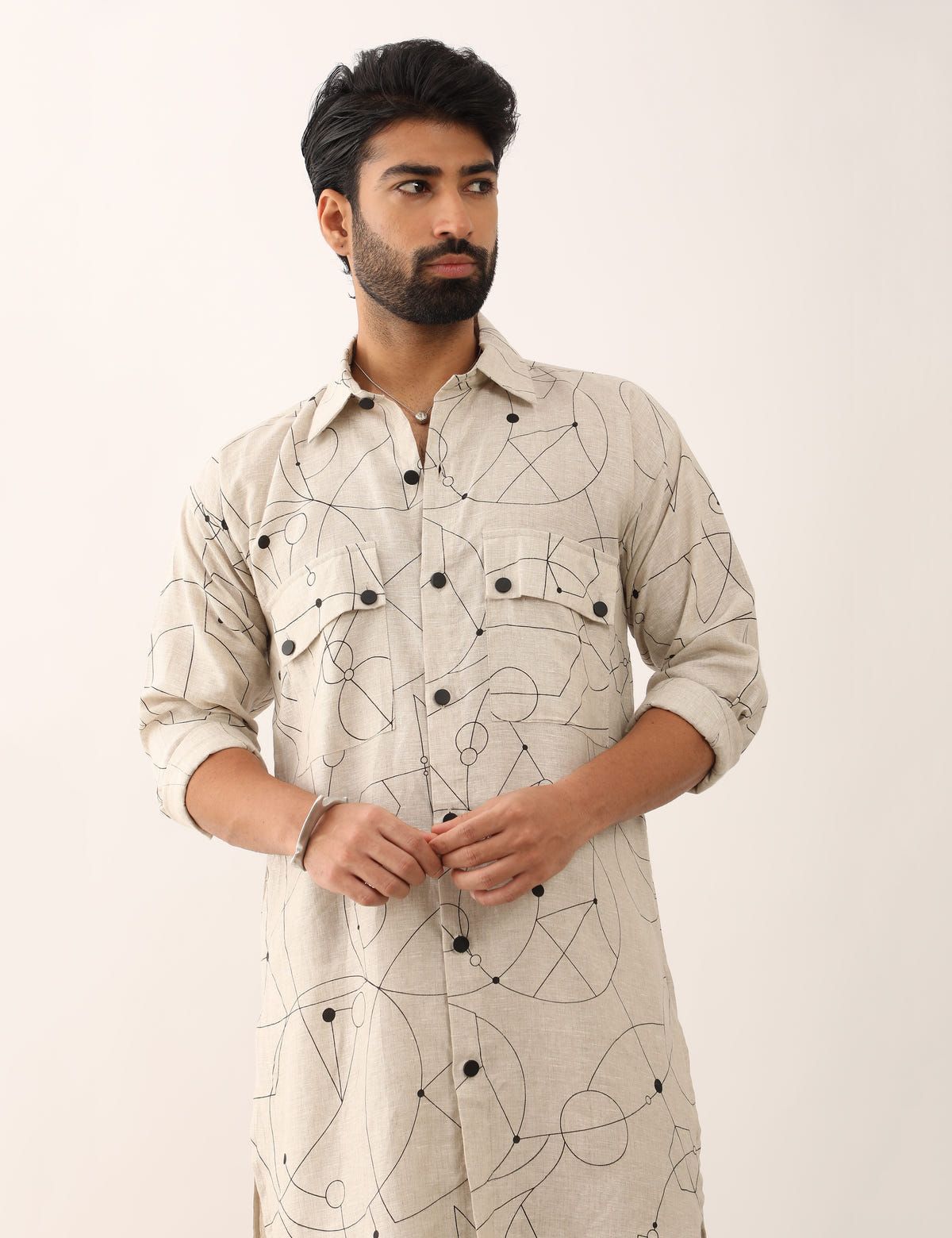KABIR COSMOS SHIRT SET - IVORY - image 5