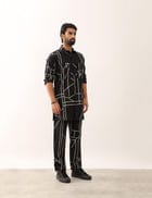 KABIR GLASS SHIRT SET - BLACK view 3