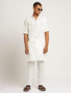 AAVIS KURTA MARBLE - WHITE view 1