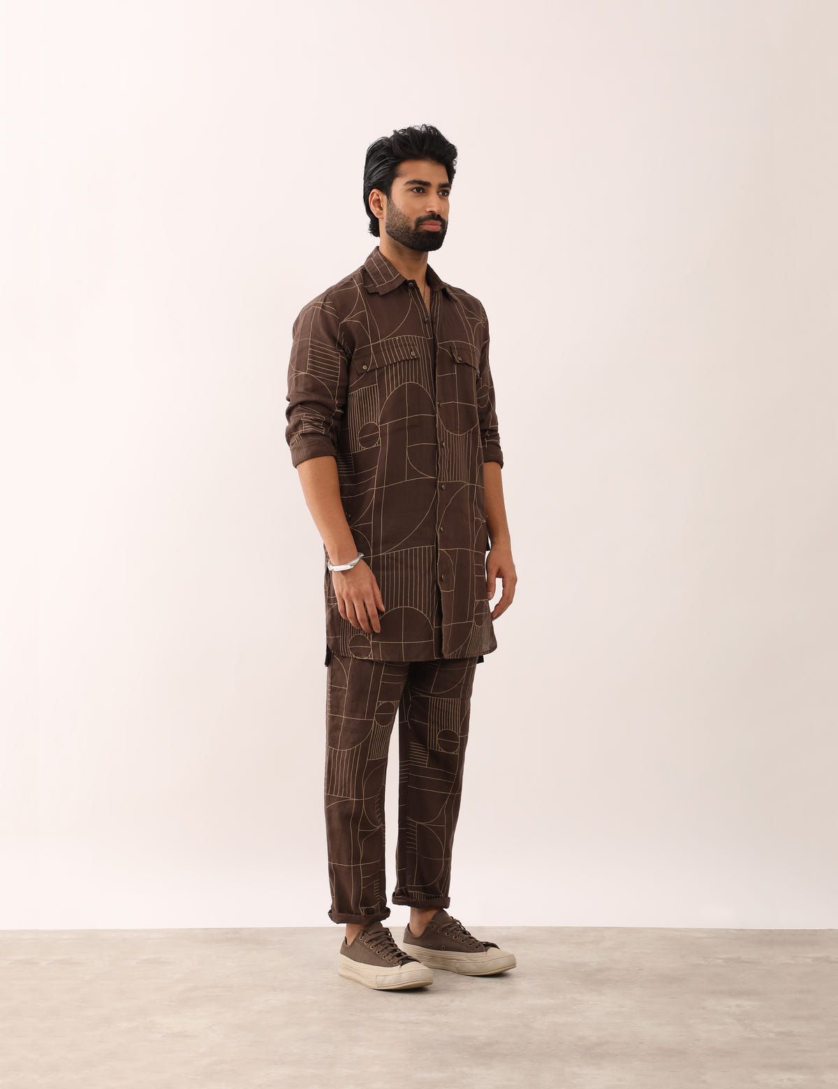 KARAN GATSBY SHIRT SET - BROWN - image 2