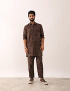 KARAN GATSBY SHIRT SET - BROWN view 5