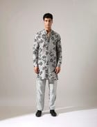 Quentin Paradise Kurta Set - Grey view 3
