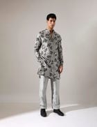 Quentin Paradise Kurta Set - Grey view 4