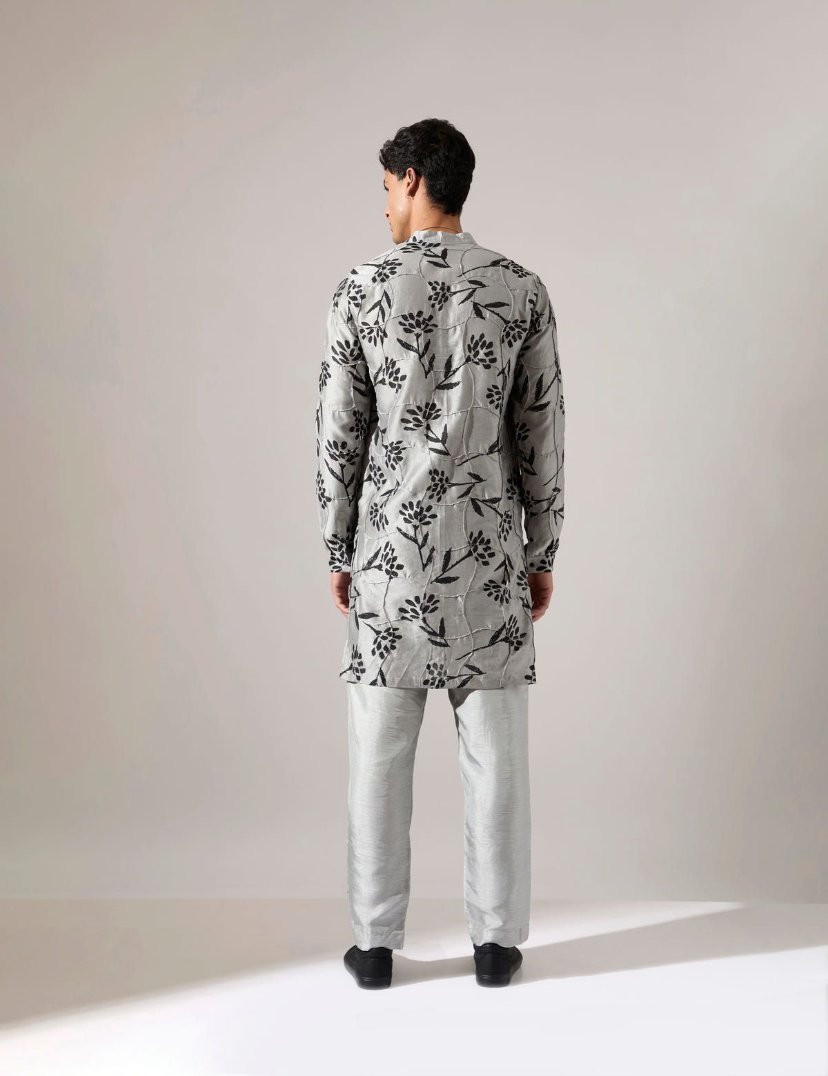 Quentin Paradise Kurta Set - Grey - image 5
