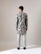 Quentin Paradise Kurta Set - Grey view 5