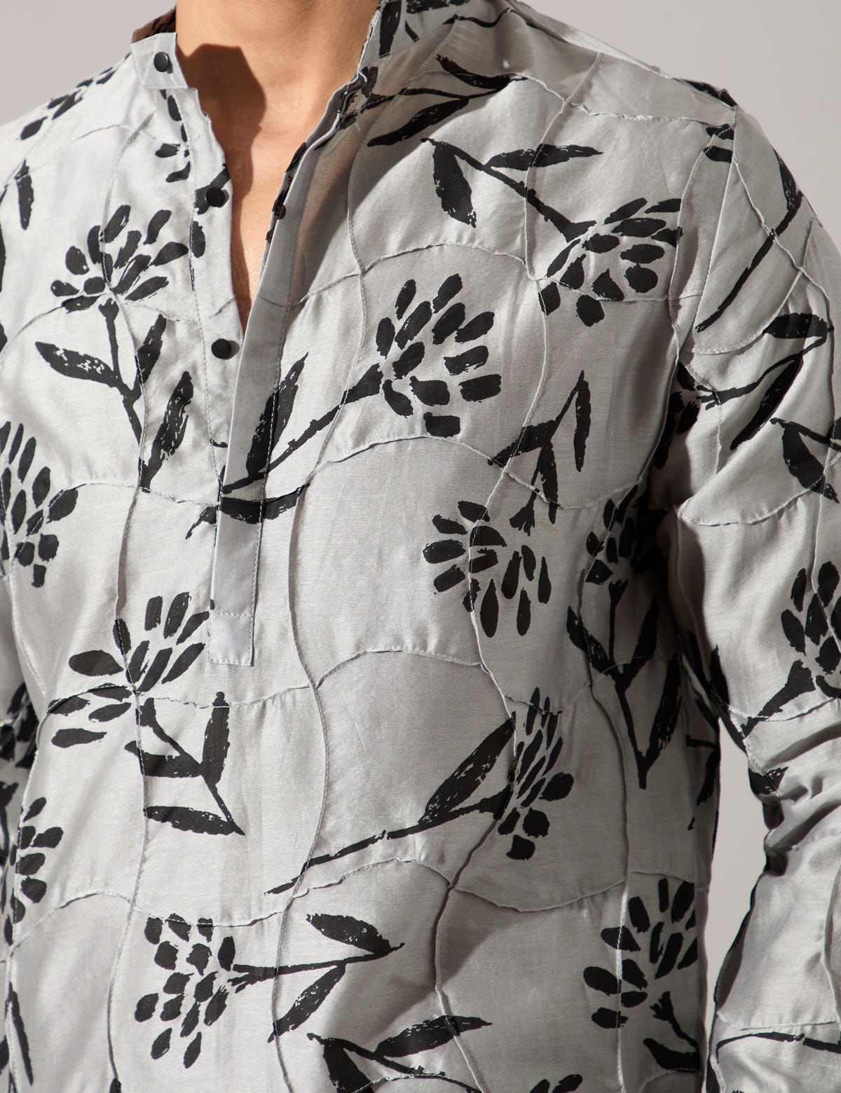 Quentin Paradise Kurta Set - Grey - image 6