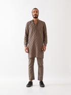 RYDER HOUNDSTOOTH KURTA SET - GREY view 2