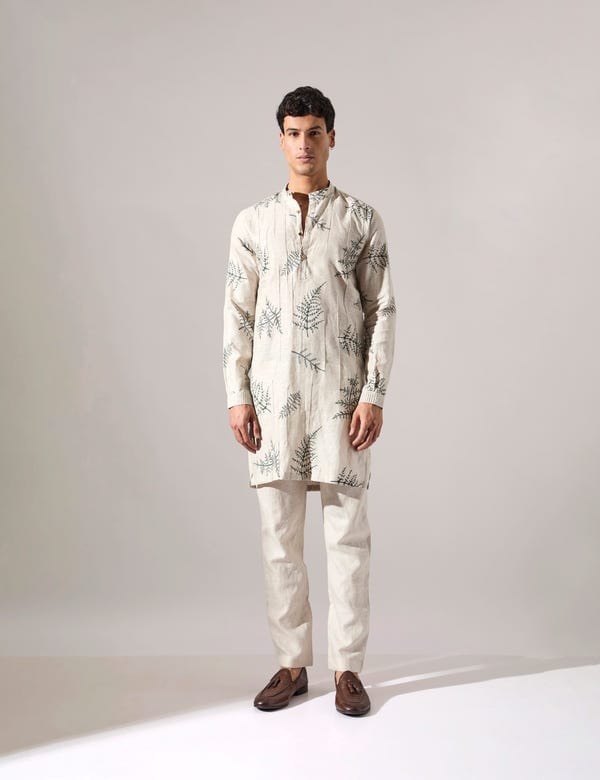 SON OF A NOBLE - SNOB — Amos Fern Kurta Set - Ivory