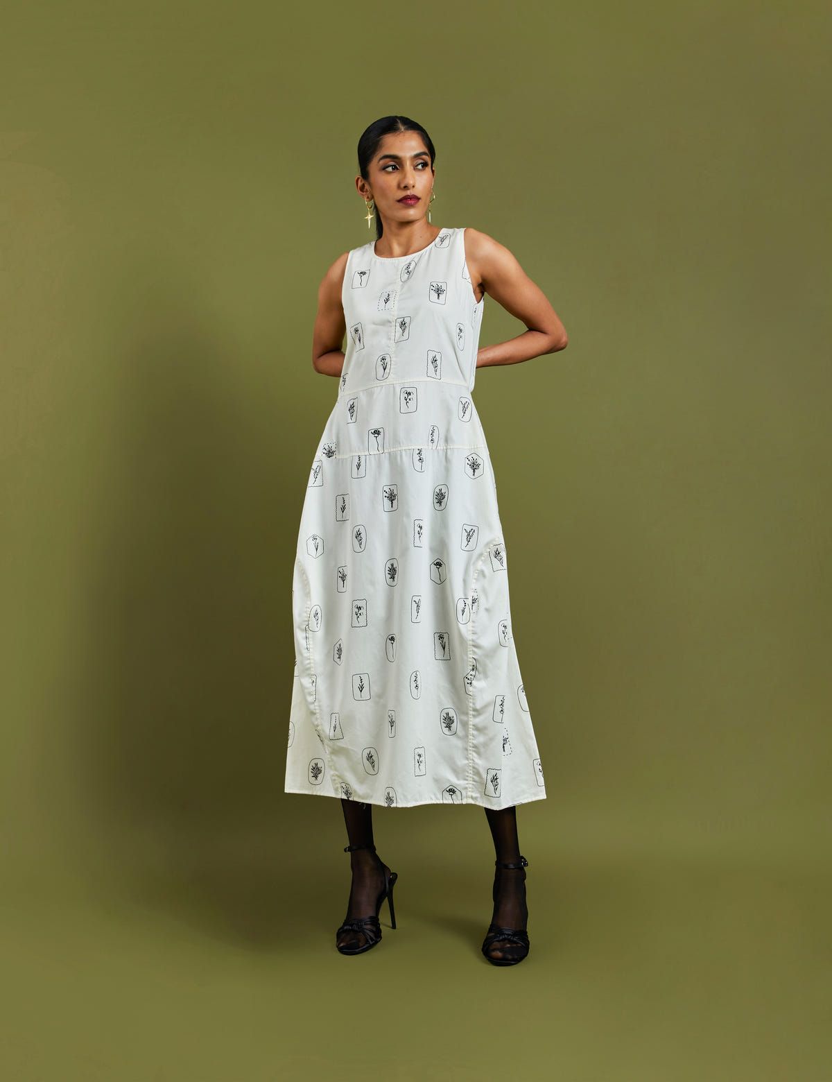GRASSE DRESS  - OFF WHITE - image 4