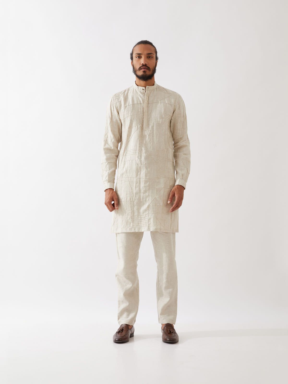 ETHAN KURTA SET - IVORY - image 2