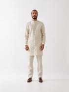 ETHAN KURTA SET - IVORY view 2