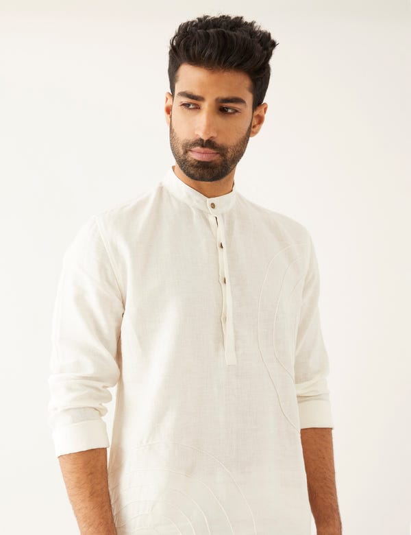 SON OF A NOBLE - SNOB — FEZ - KURTA - WHITE