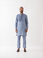 ACE FLORA KURTA SET - BLUE view 2
