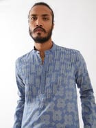 ACE FLORA KURTA SET - BLUE view 7