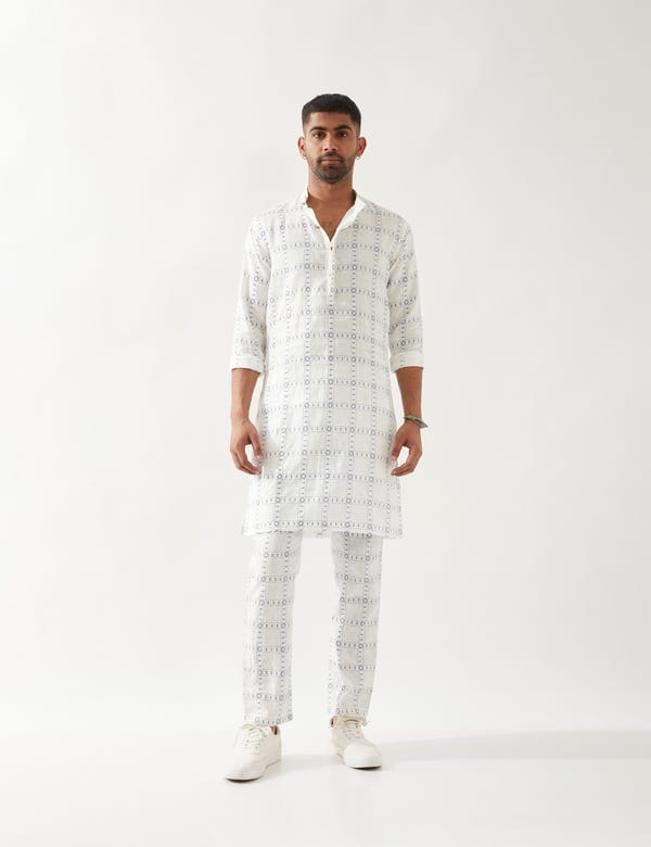 SON OF A NOBLE - SNOB — KENT REGAL KURTA - WHITE