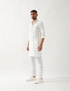 KENT REGAL KURTA - WHITE view 3