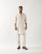 AUSTIN BRANCH KURTA SET - IVORY view 1