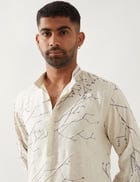 AUSTIN BRANCH KURTA SET - IVORY view 4