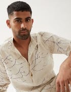 AUSTIN BRANCH KURTA SET - IVORY view 6