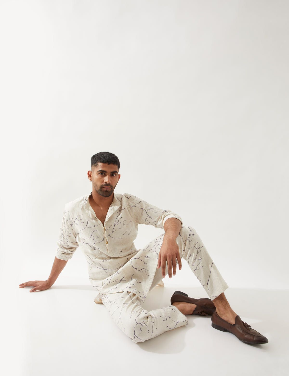 AUSTIN BRANCH KURTA SET - IVORY - image 7