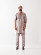 DECLAN BOTANICA KURTA SET - PURPLE view 1