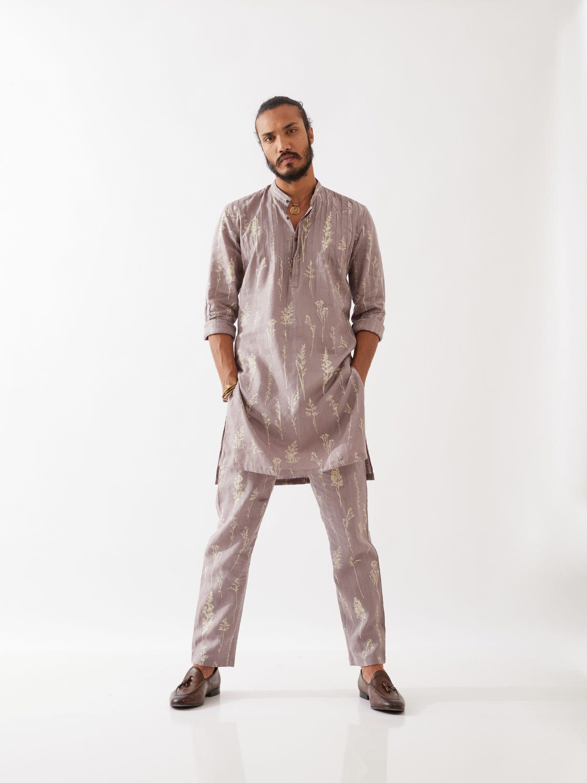 DECLAN BOTANICA KURTA SET - PURPLE - image 4