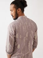 DECLAN BOTANICA KURTA SET - PURPLE view 6