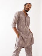 DECLAN BOTANICA KURTA SET - PURPLE view 7