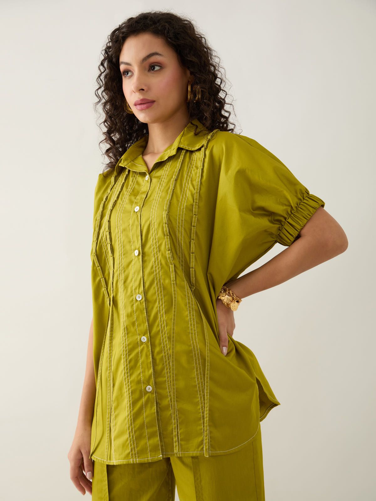 DEMURE SHIRT - LEAF - image 3