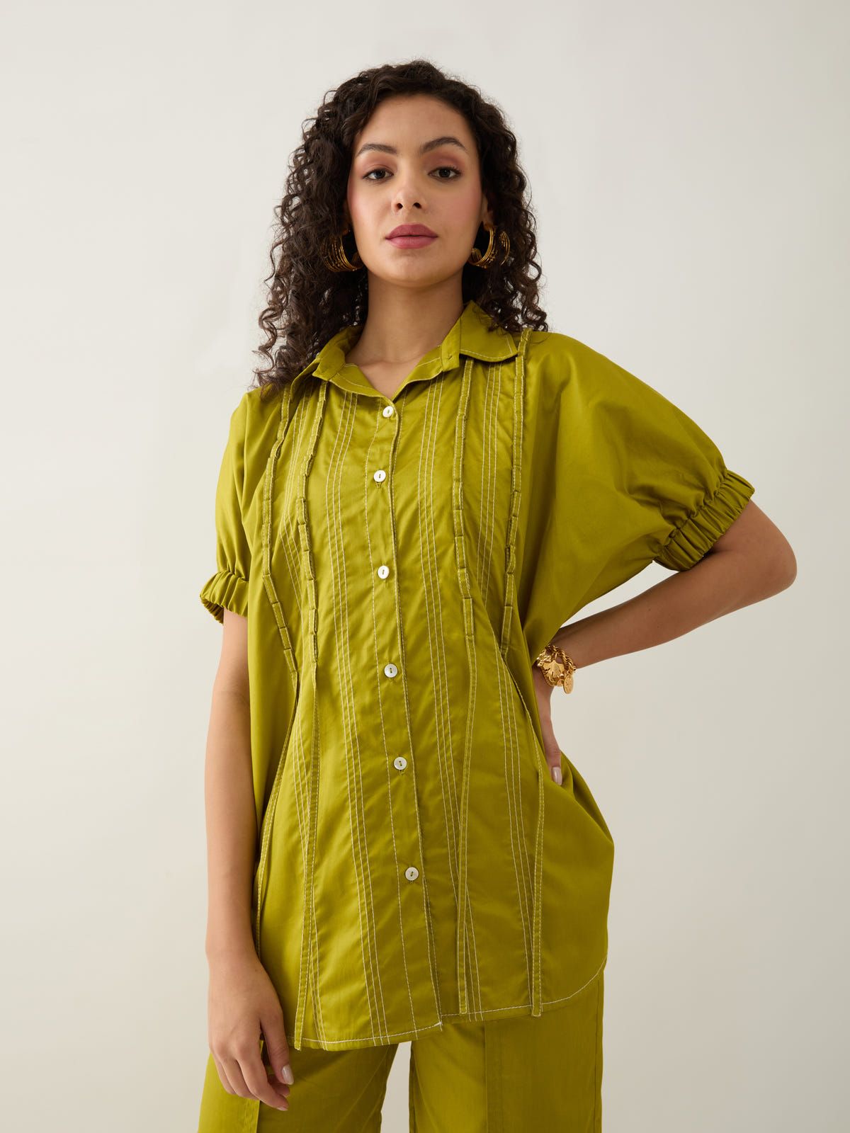 DEMURE SHIRT - LEAF - image 5