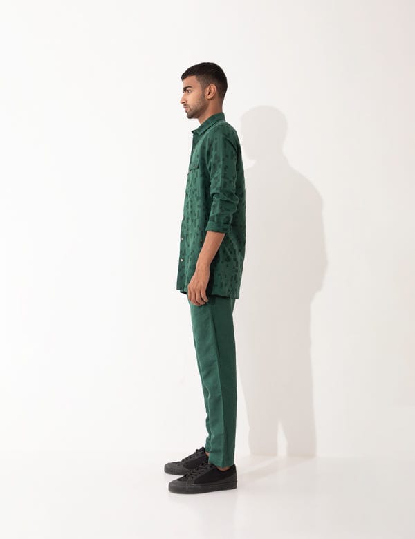 SON OF A NOBLE - SNOB — FEZZI CUBE SHIRT - GREEN