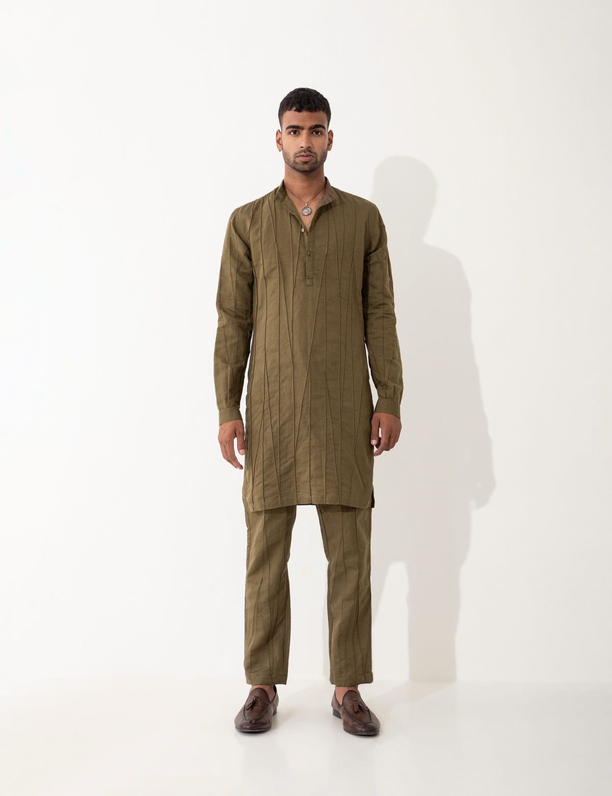 ASHER KURTA SET  - BROWN - image 2