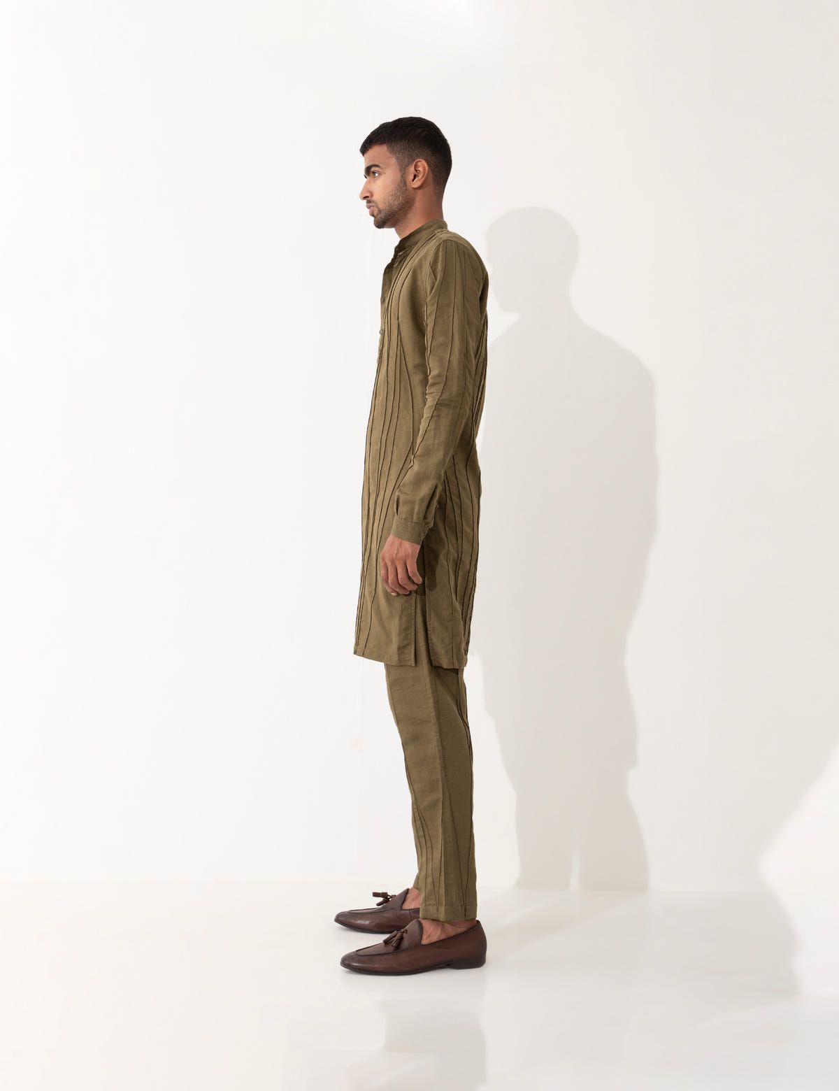 ASHER KURTA SET  - BROWN - image 4