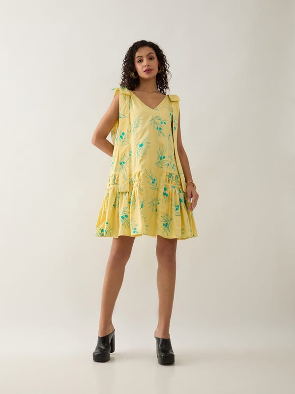SON OF A NOBLE - SNOB — NUBRA DRESS - LEMON