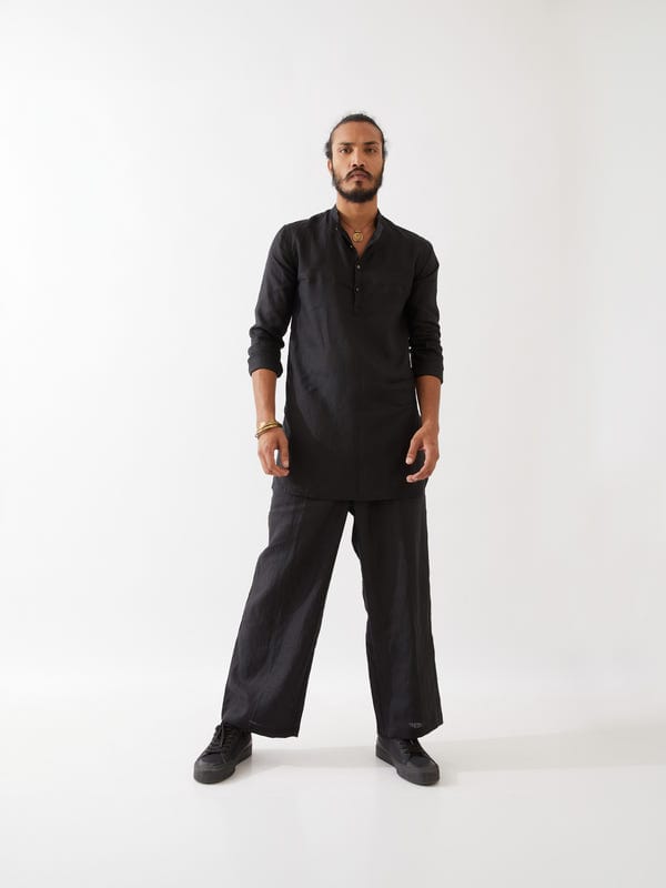 SON OF A NOBLE - SNOB — FINN KURTA SET - BLACK