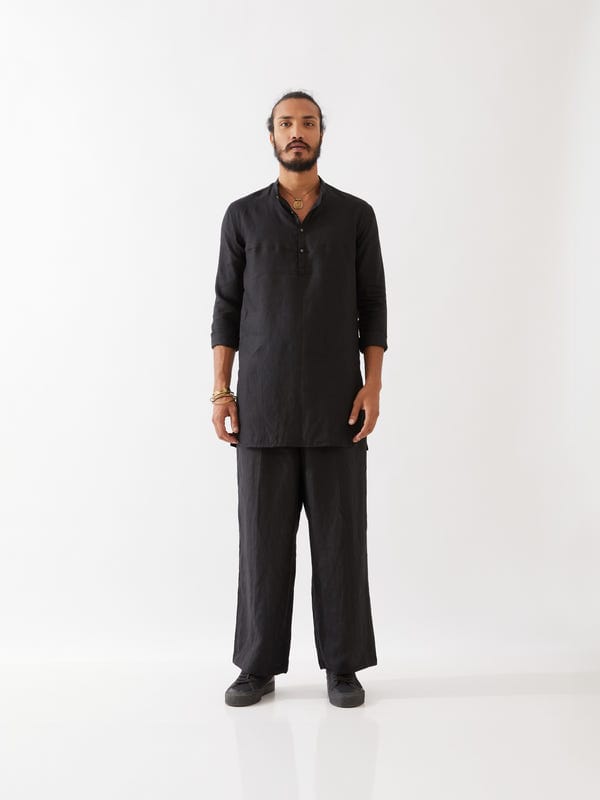 SON OF A NOBLE - SNOB — FINN KURTA SET - BLACK