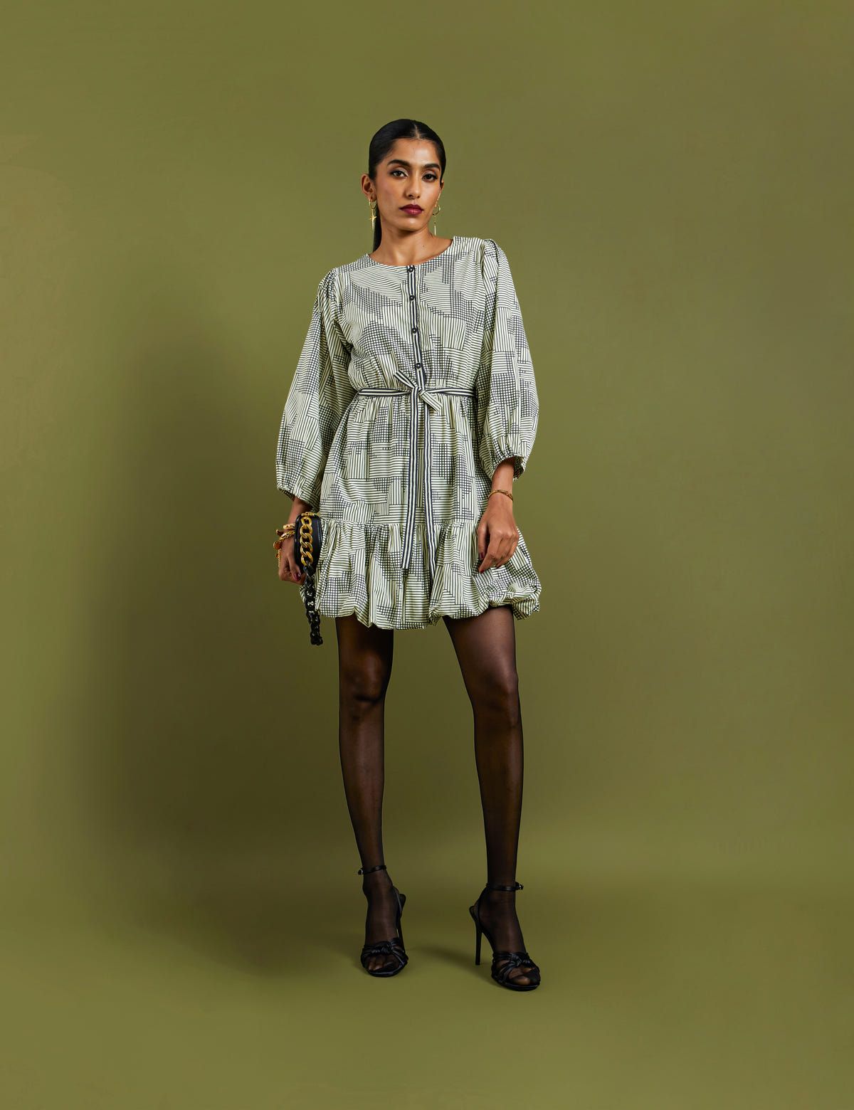 MONA DRESS - BROKEN LINES - image 4