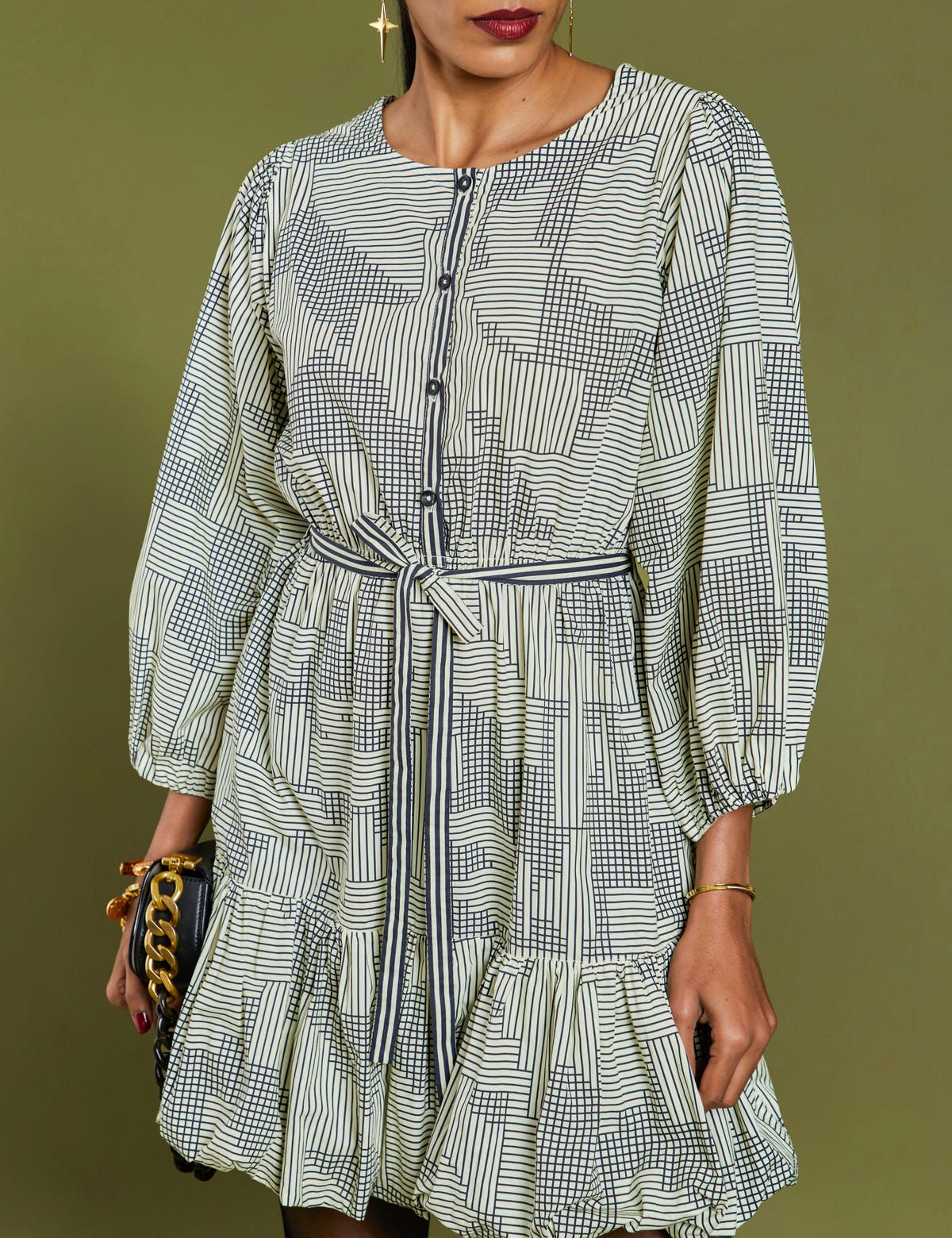 MONA DRESS - BROKEN LINES - image 5