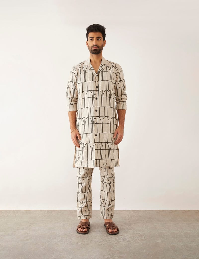 TUBA ARCHES KURTA SET - IVORY