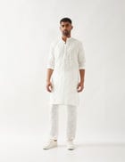 NATHAN ARGILE KURTA SET - WHITE view 1