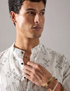 Elliot Plus Minus Kurta Set - White view 1
