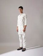 Elliot Plus Minus Kurta Set - White view 3