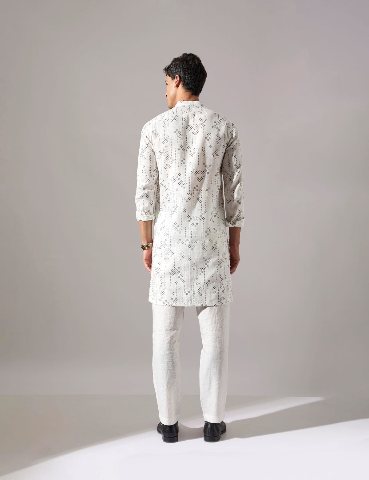 Elliot Plus Minus Kurta Set - White - image 4