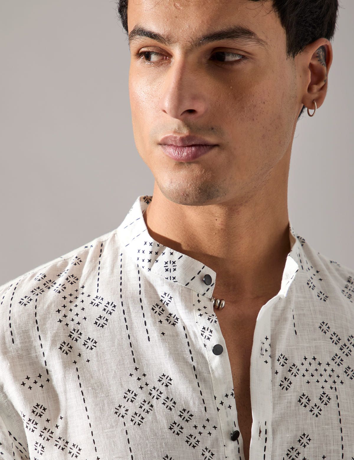 Elliot Plus Minus Kurta Set - White - image 6