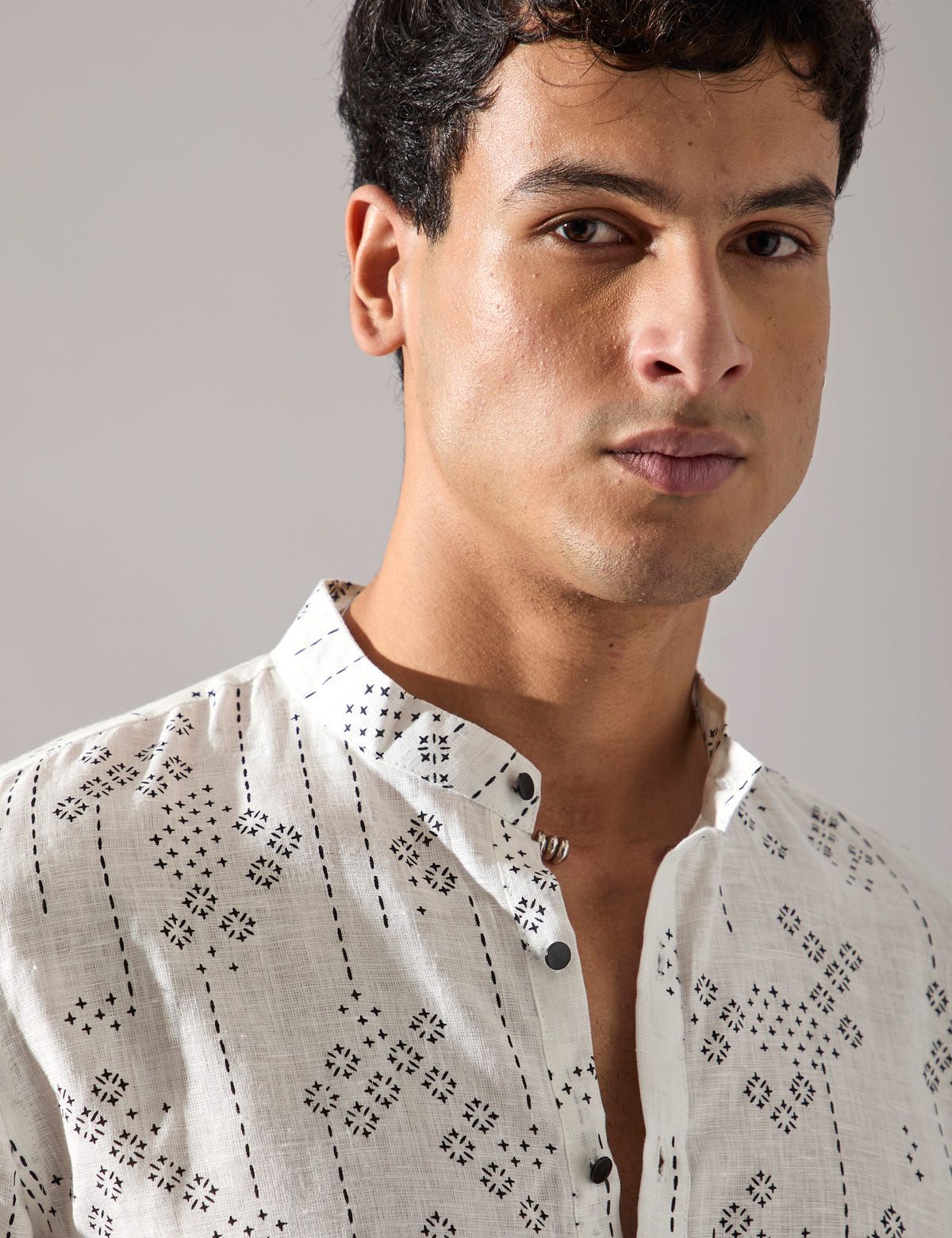 Elliot Plus Minus Kurta Set - White - image 7