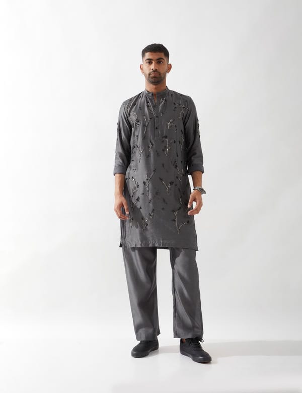 SON OF A NOBLE - SNOB — THEO KURTA SET - GREY